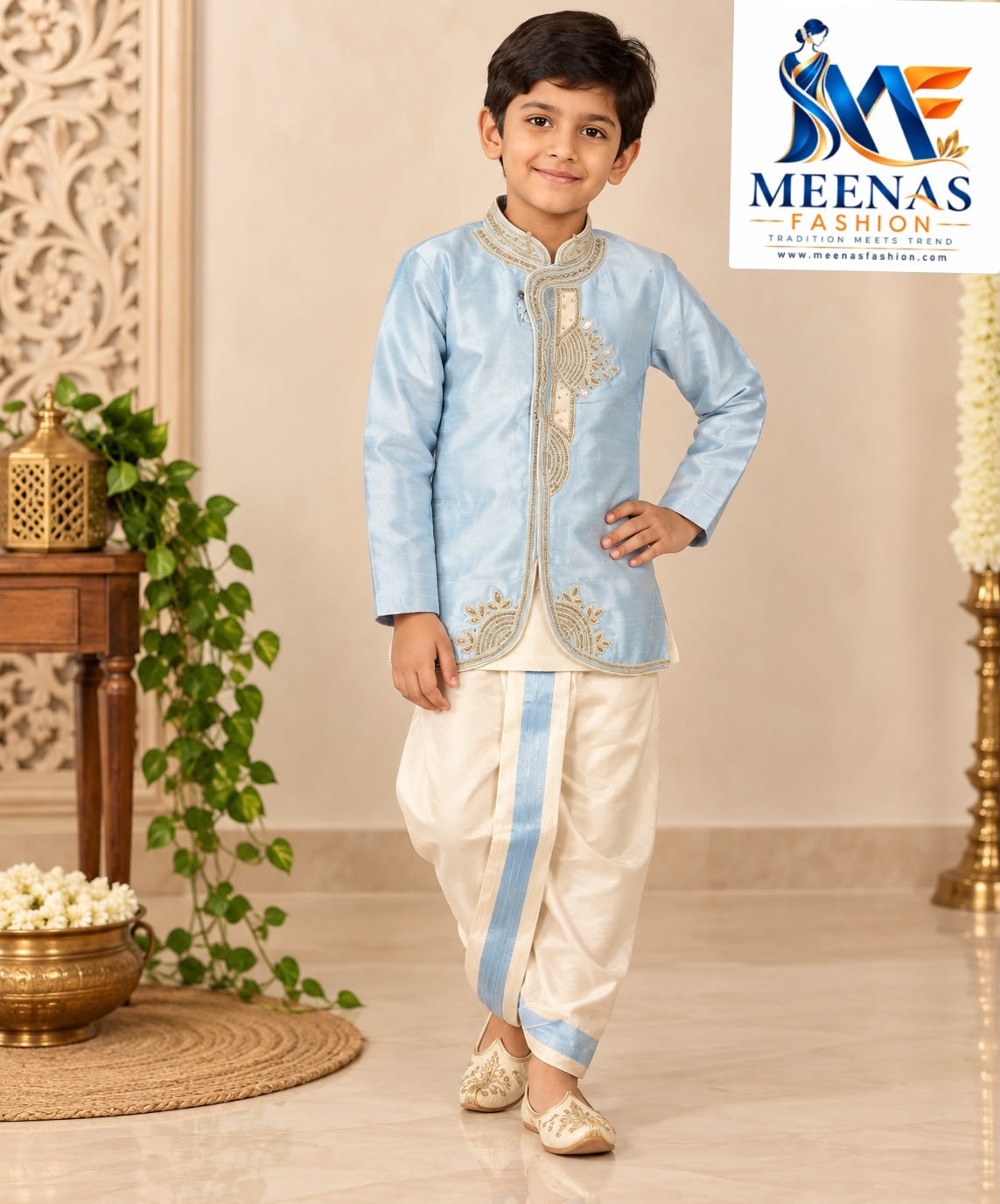 Boys Indo-Western Dhoti Kurta Set