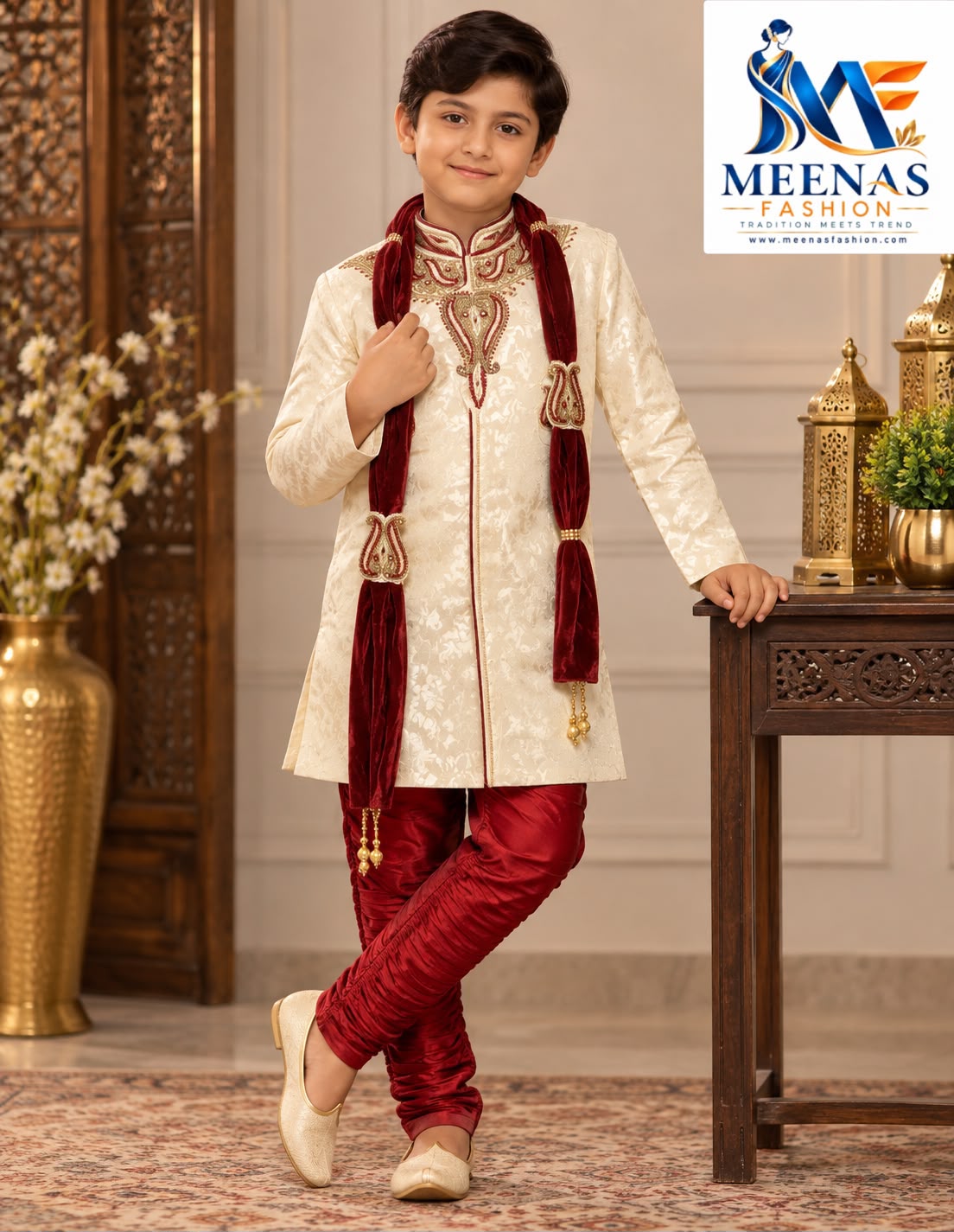 Boys Designer Sherwani Set